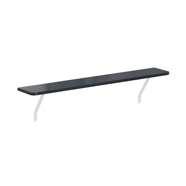 Black — Loby Essential radiator shelf in black, shown on a plain background
