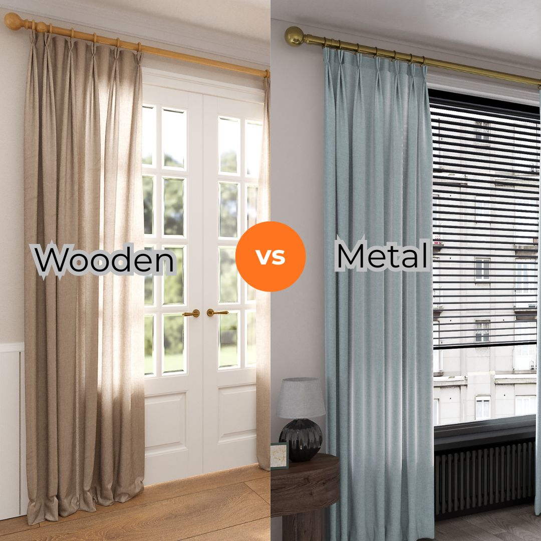 Wood vs Metal Curtain Poles: Which Is Right for Your Home? (The Complete Guide) I Loby UK