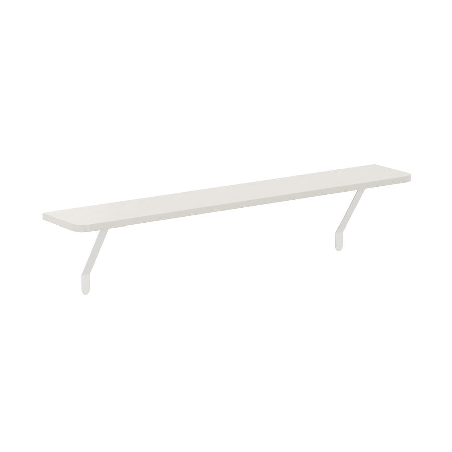 White — Loby Essential radiator shelf in white, shown on a plain background