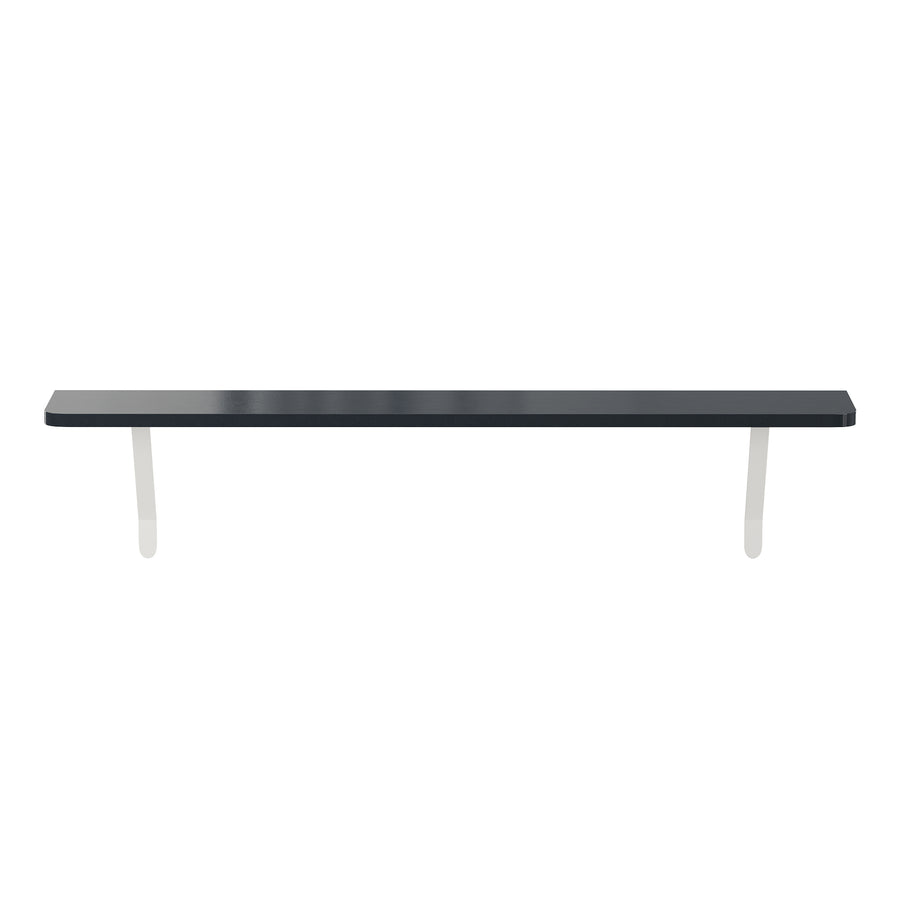 Black — Loby Essential radiator shelf in black, shown on a plain background