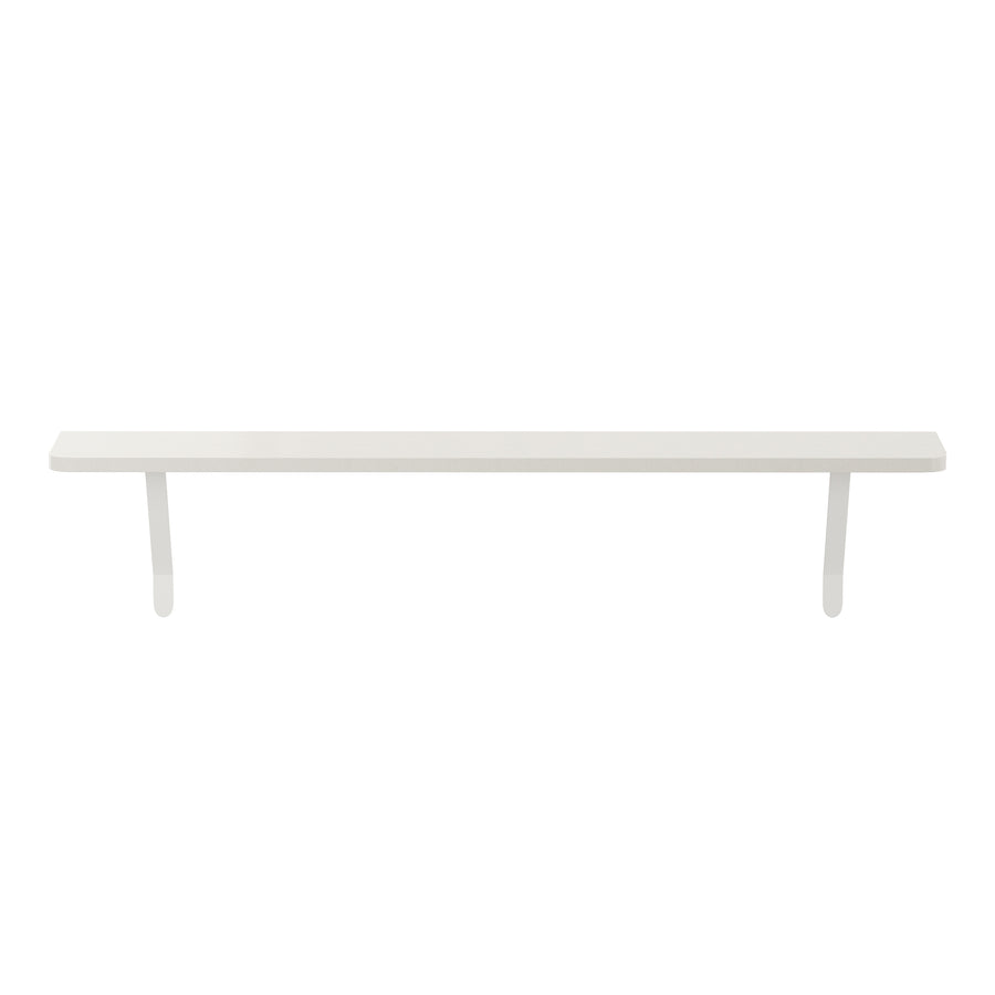White — Loby Thermal radiator shelf in white, shown on a plain background