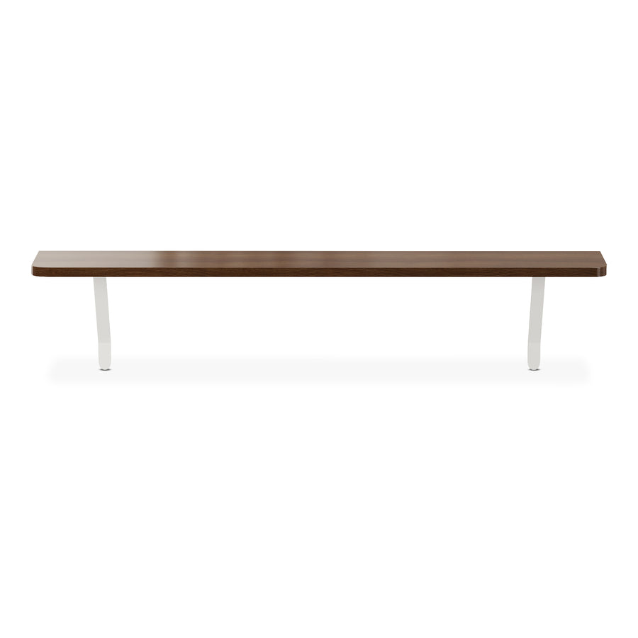 Dark Oak — Loby Thermal radiator shelf in dark oak, shown on a plain background