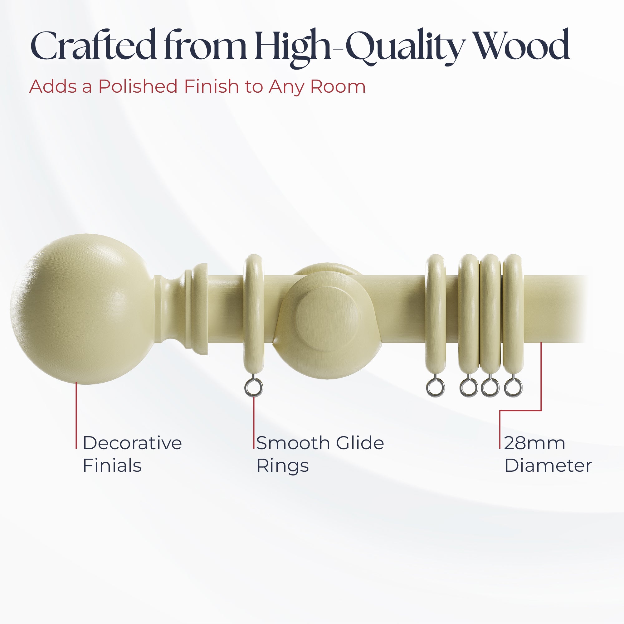 Wooden Curtain Poles