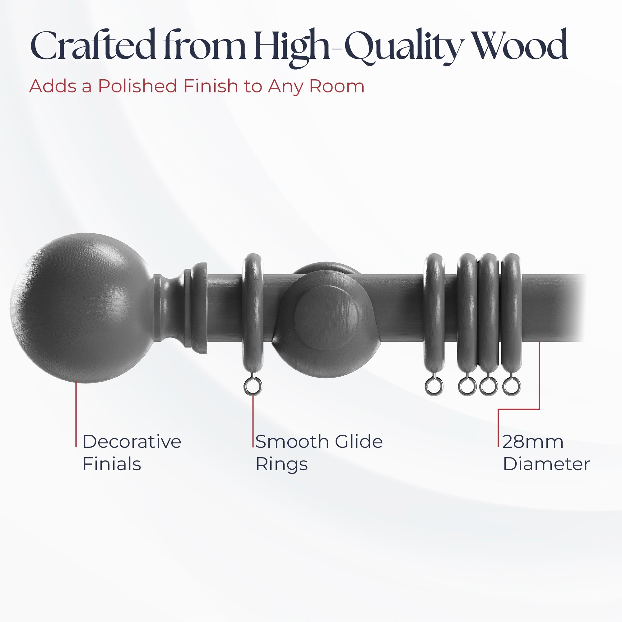 Wooden Curtain Poles