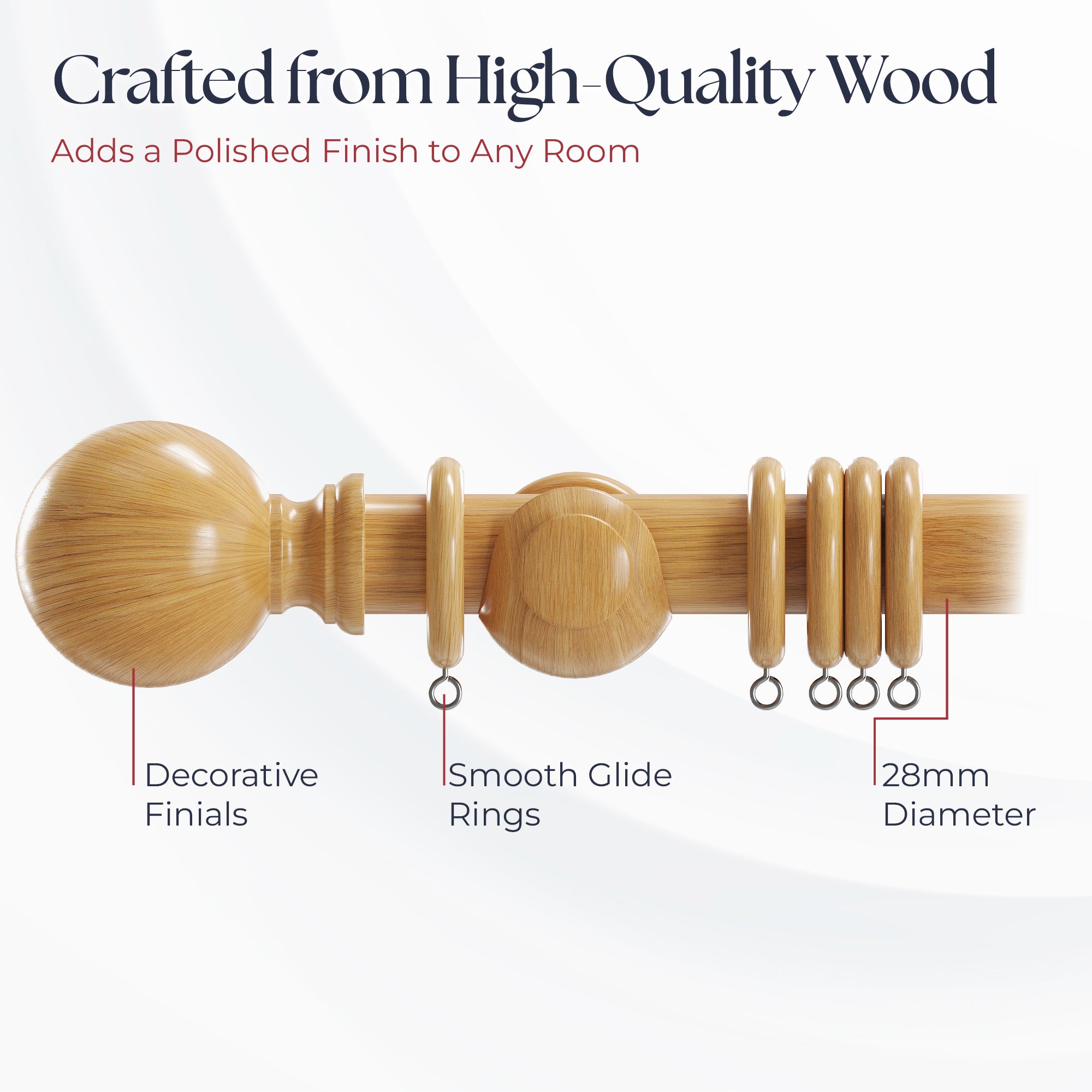 Wooden Curtain Poles