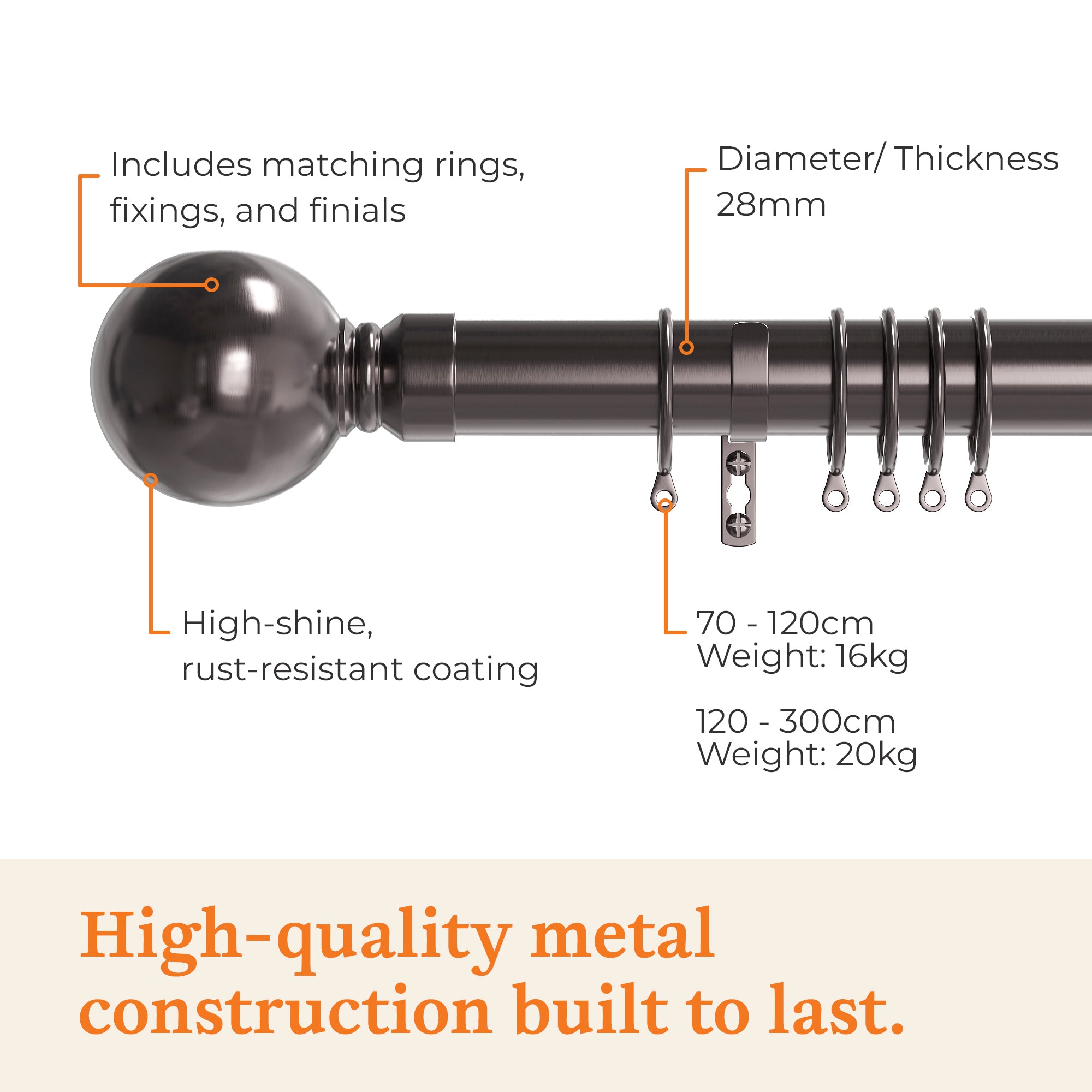 Metal Curtain Poles