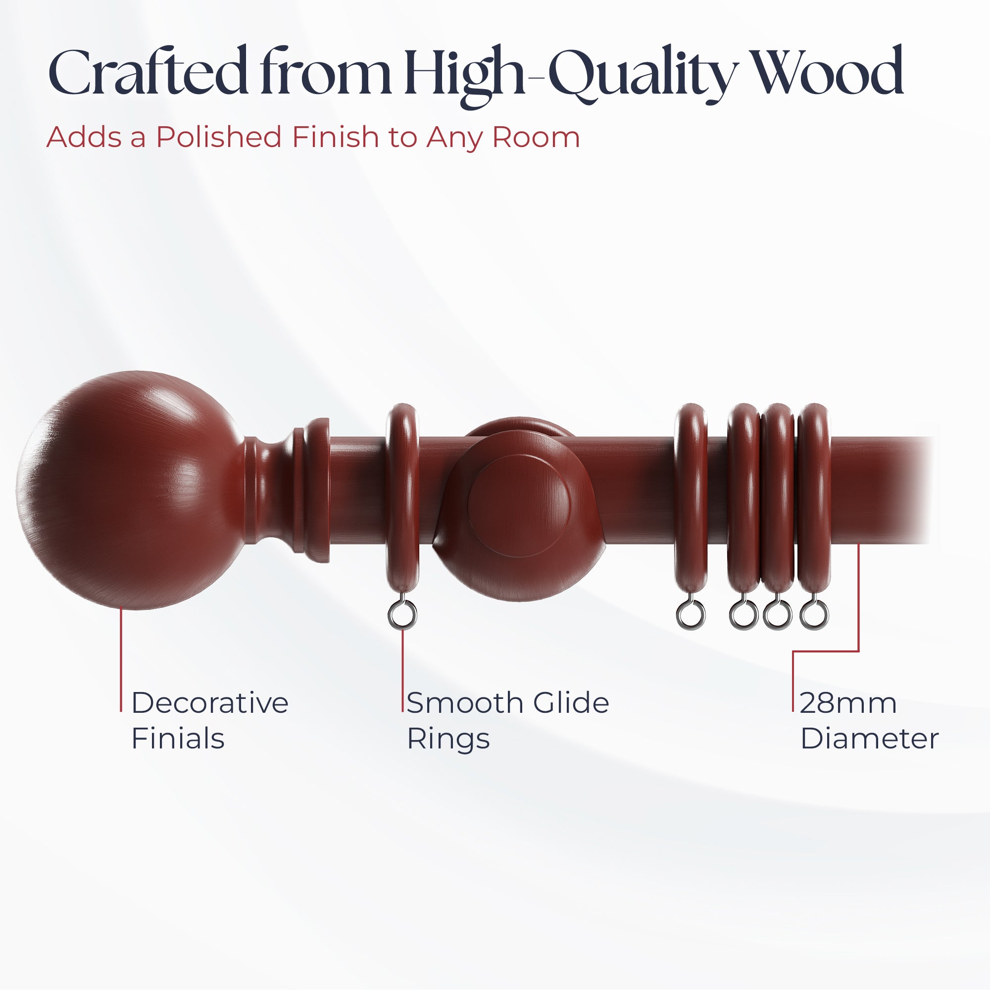 Wooden Curtain Poles