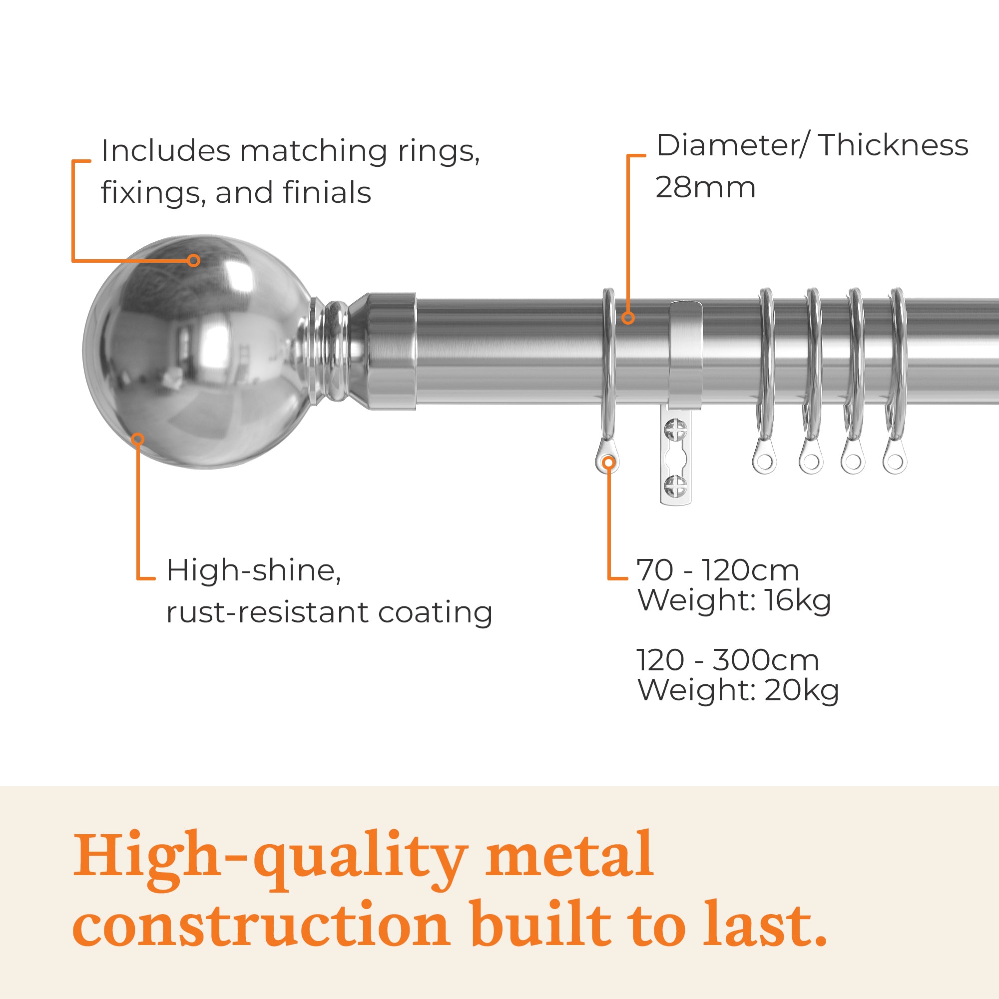Metal Curtain Poles