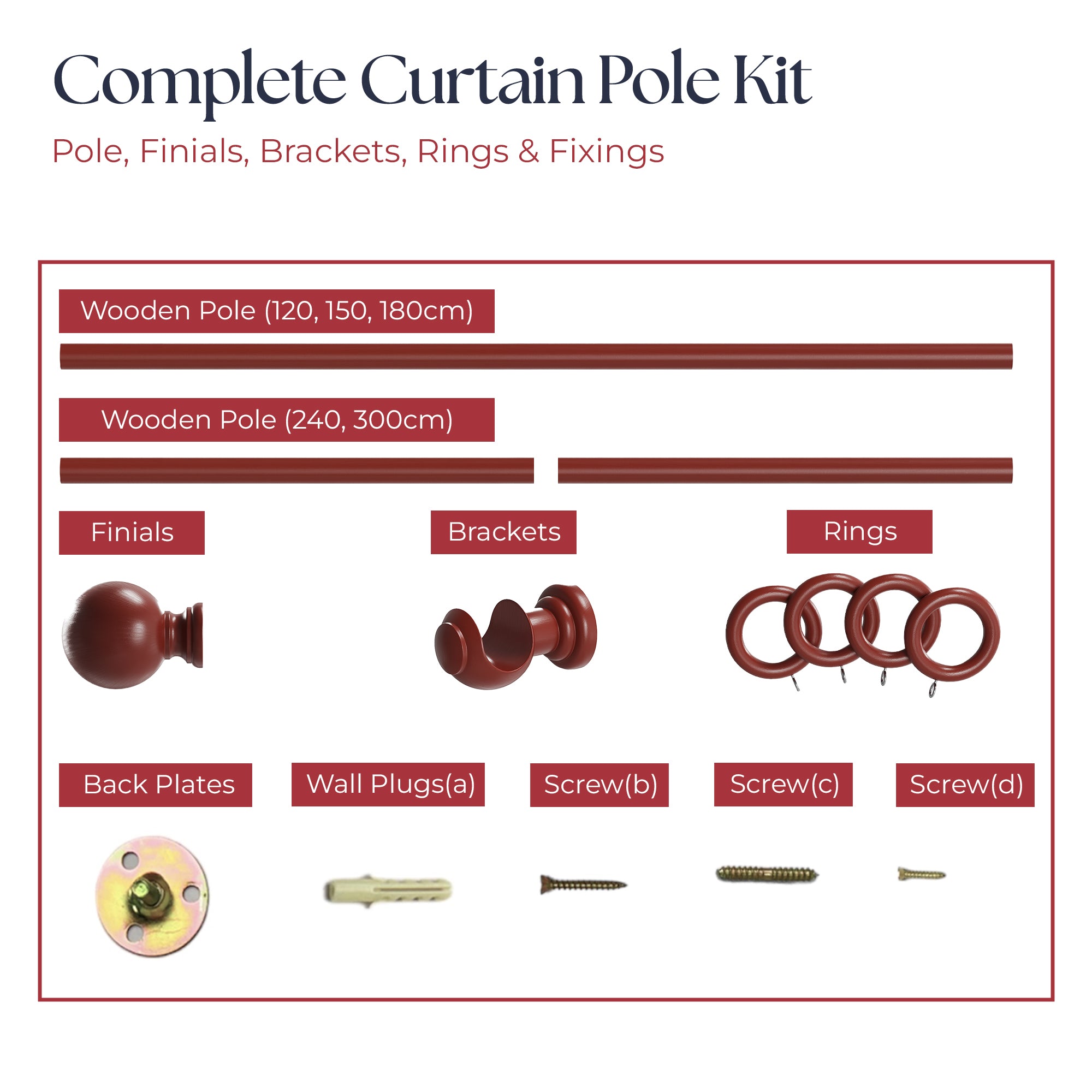 Wooden Curtain Poles