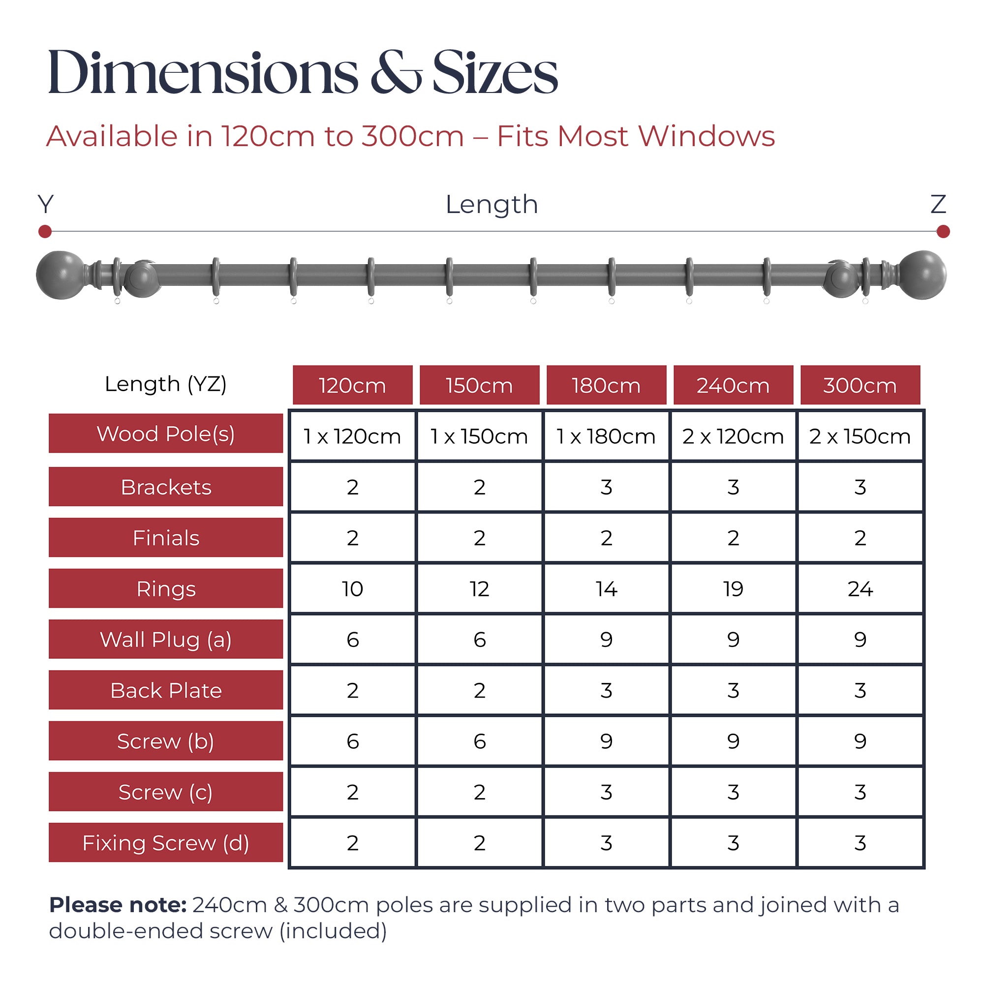 Wooden Curtain Poles