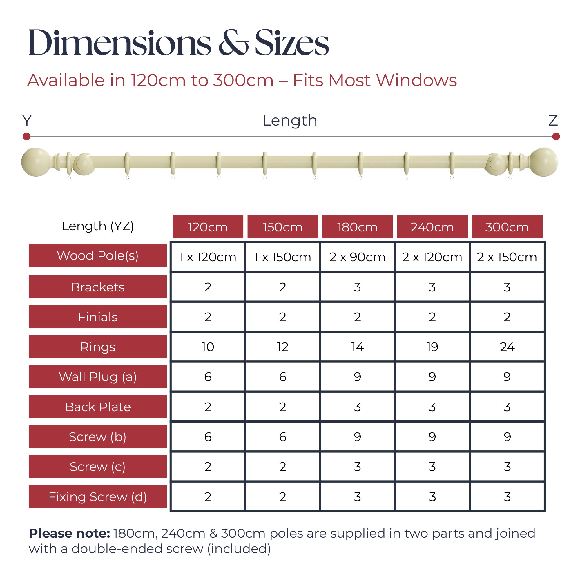 Wooden Curtain Poles