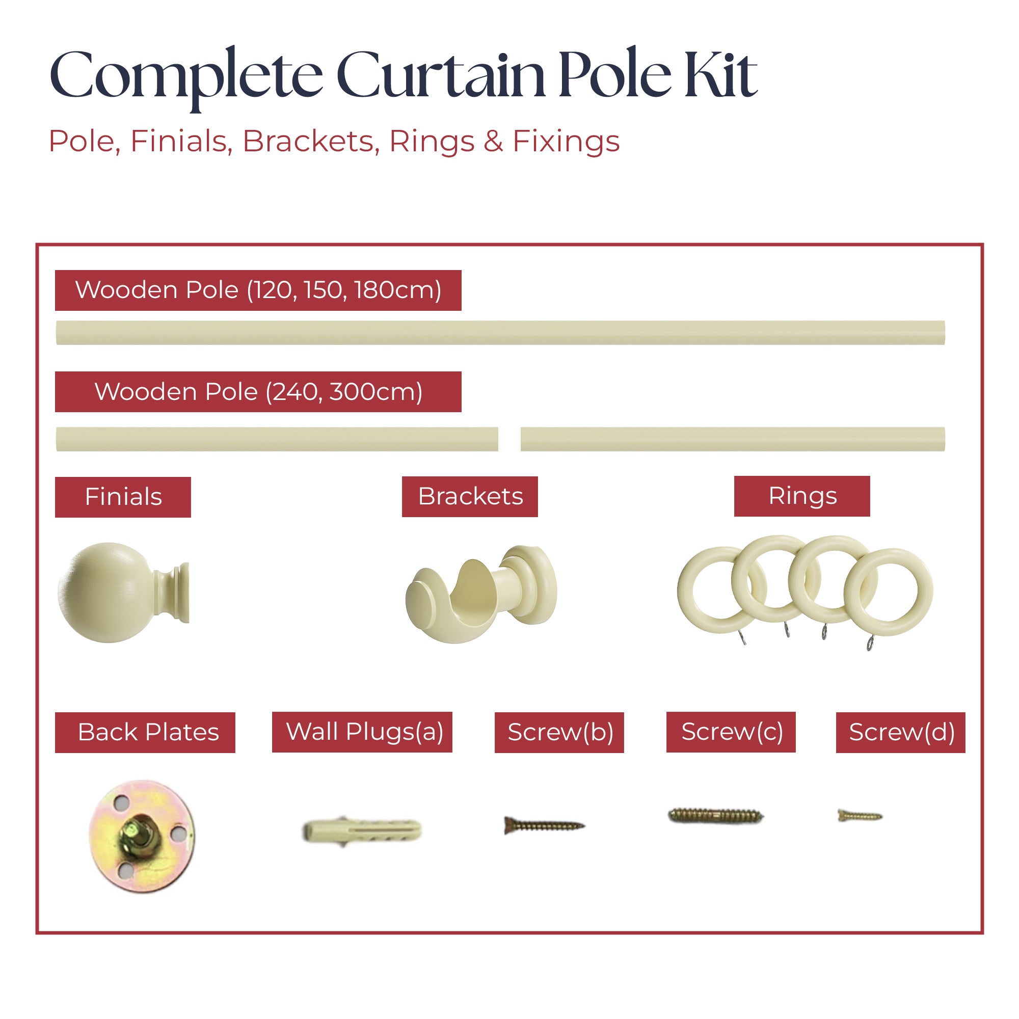 Wooden Curtain Poles