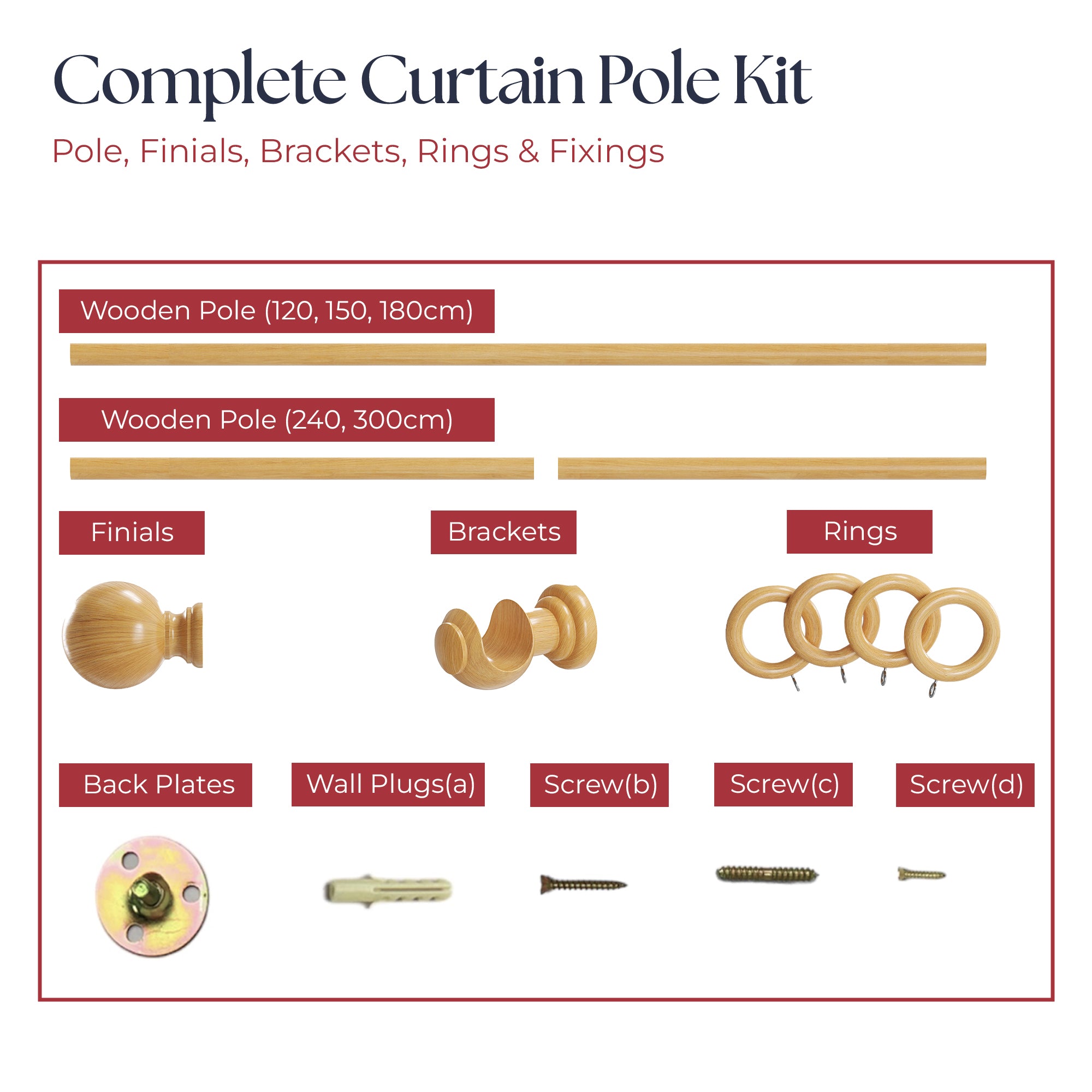 Wooden Curtain Poles