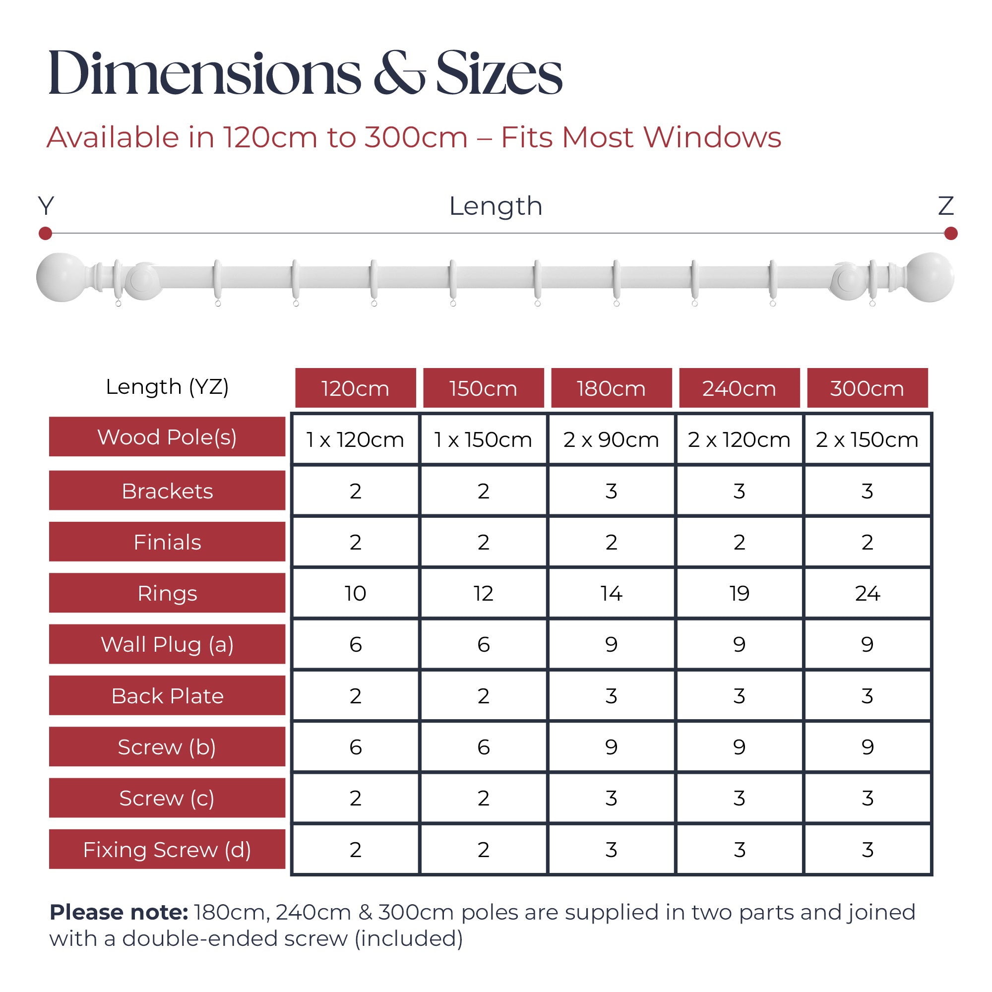 Wooden Curtain Poles