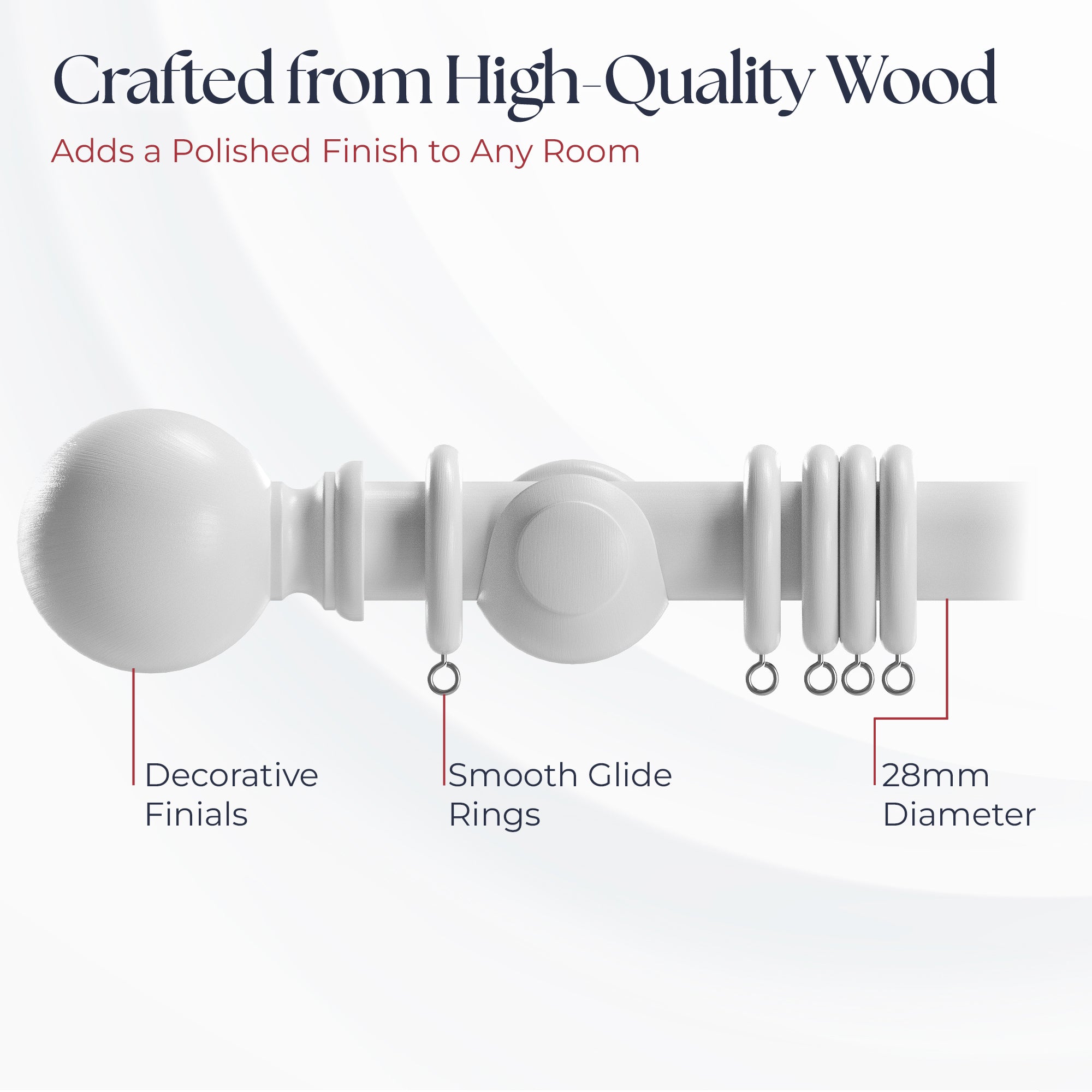 Wooden Curtain Poles