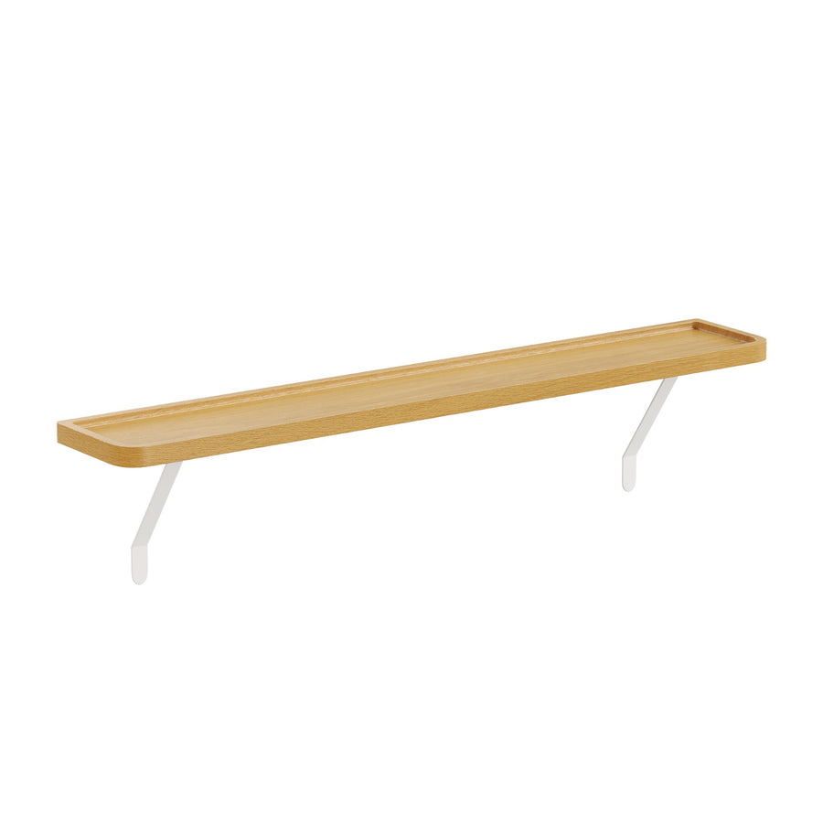 Natural — Loby Curve radiator shelf in natural, shown on a plain background