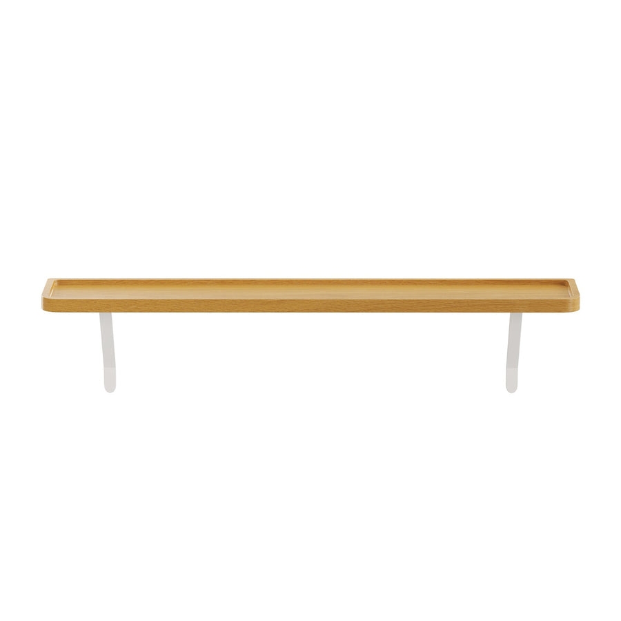 Natural — Loby Curve radiator shelf in natural, shown on a plain background