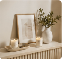 The Scene Styling Set — Loby radiator shelf styling accessories
