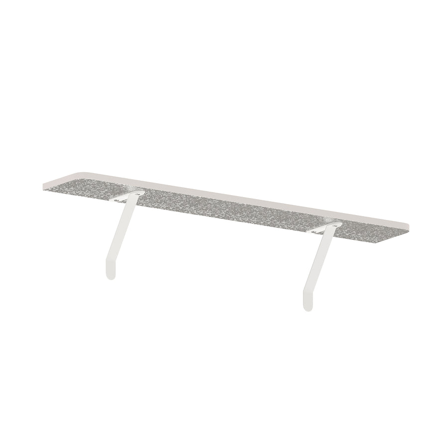 All finishes — Loby Thermal radiator shelf underside, showing the aluminium foil and the supplied bracket
