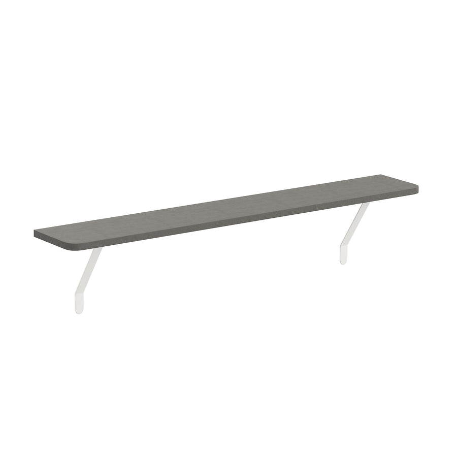Grey — Loby Essential radiator shelf in grey, shown on a plain background