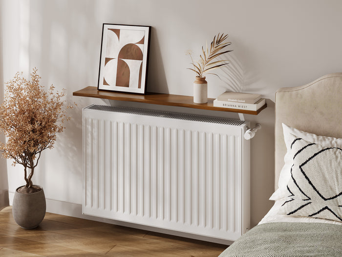 loby pine radiator shelf — warm by design